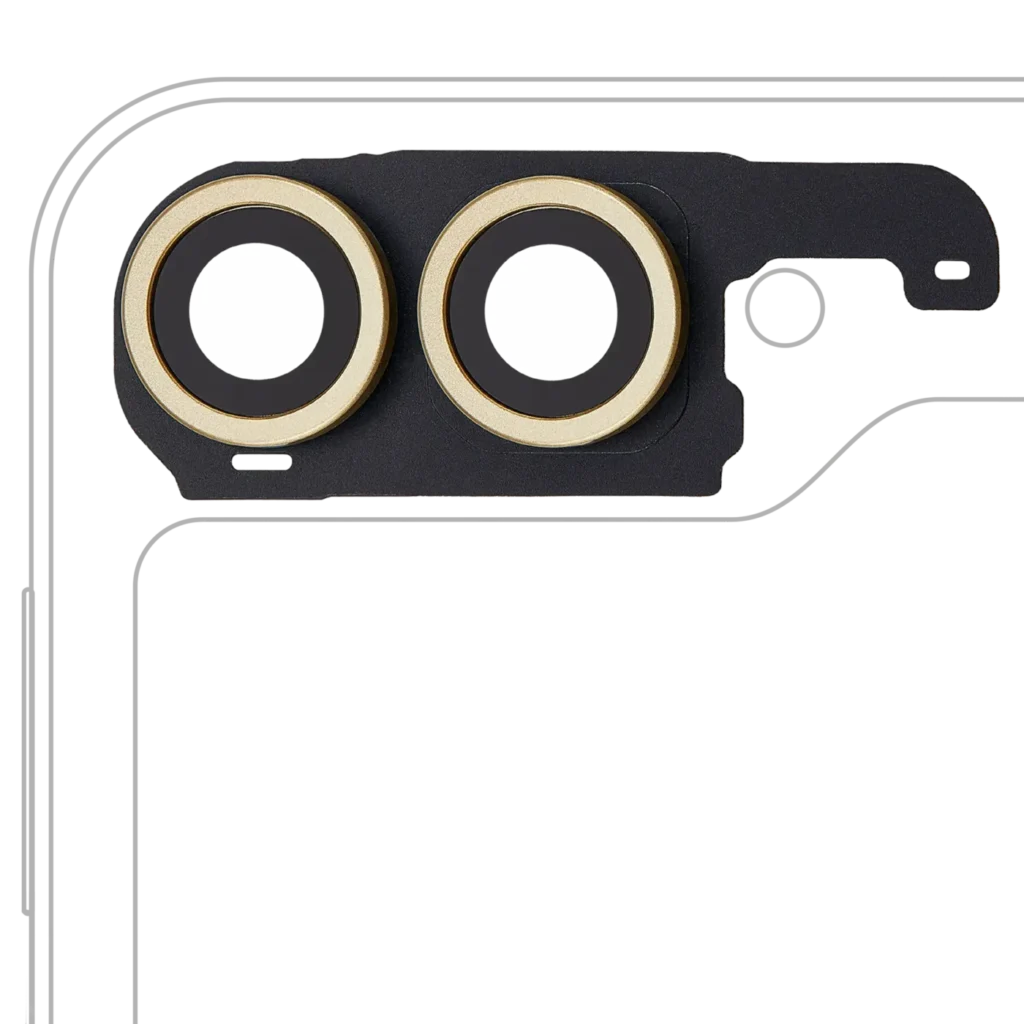 Back Camera Lens With Cover Bezel Ring For Samsung Galaxy Z Flip 6 5G (F741) (Premium) (Yellow)