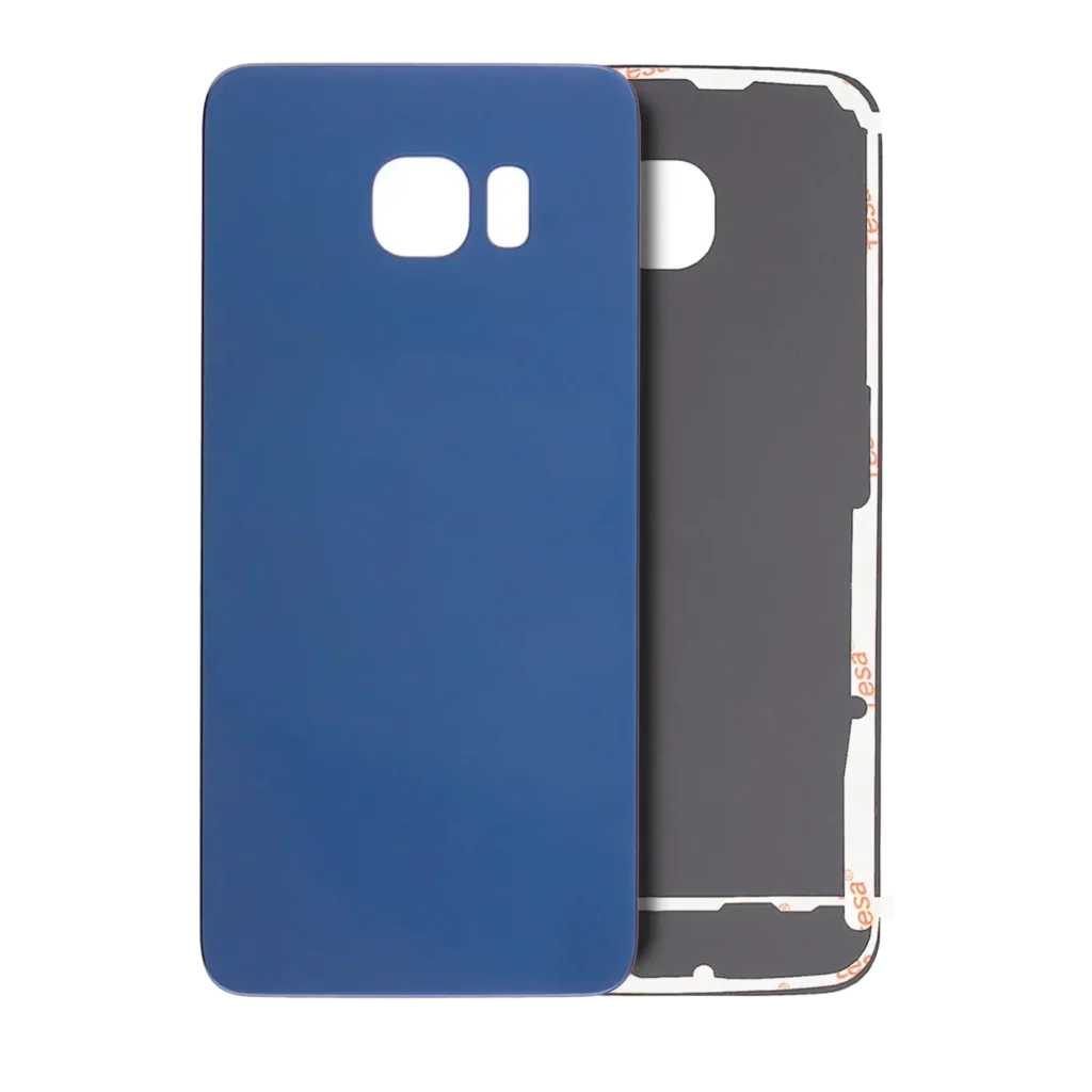 Back Cover Glass For Samsung Galaxy S6 Edge (No Logo) (Aftermarket Plus) (Black Sapphire)