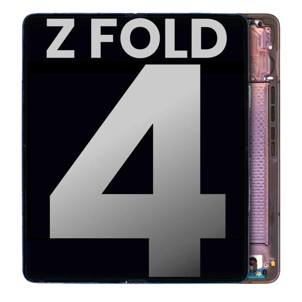 Inner OLED Assembly With Frame For Samsung Galaxy Z Fold 4 5G (US & International) (Used OEM Pull: Grade A) (Burgundy)
