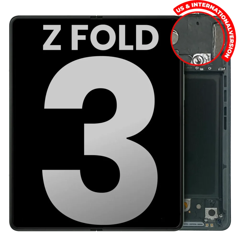 Inner OLED Assembly With Frame For Samsung Galaxy Z Fold 3 5G (US & International) (Used OEM Pull: Grade B/C) (Phantom Green)