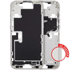 Mid-Frame Housing With Power And Volume Button For iPhone 16 Pro Max (US Version) (Aftermarket Plus) (White Titanium)