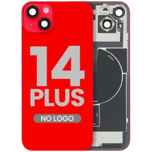 Back Glass w/ MagSafe Magnet & NFC & Flashlight Flex For iPhone 14 Plus (Aftermarket) (No Logo) (Red)