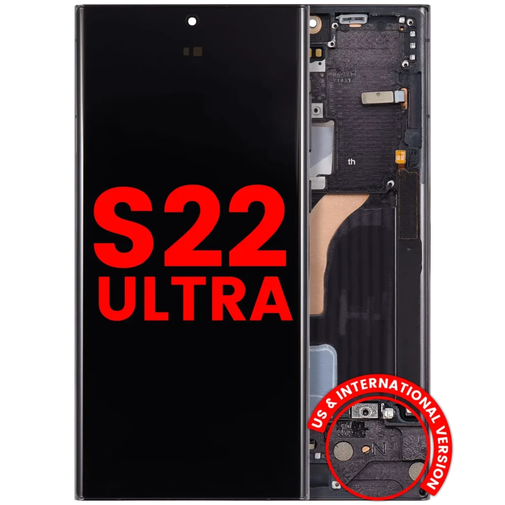 OLED Assembly With Frame For Samsung Galaxy S22 Ultra 5G (US & International Version) (Aftermarket Plus) (Phantom Black)