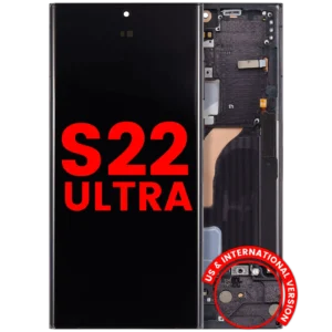 OLED Assembly With Frame For Samsung Galaxy S22 Ultra 5G (US & International Version) (Aftermarket Plus) (Phantom Black)