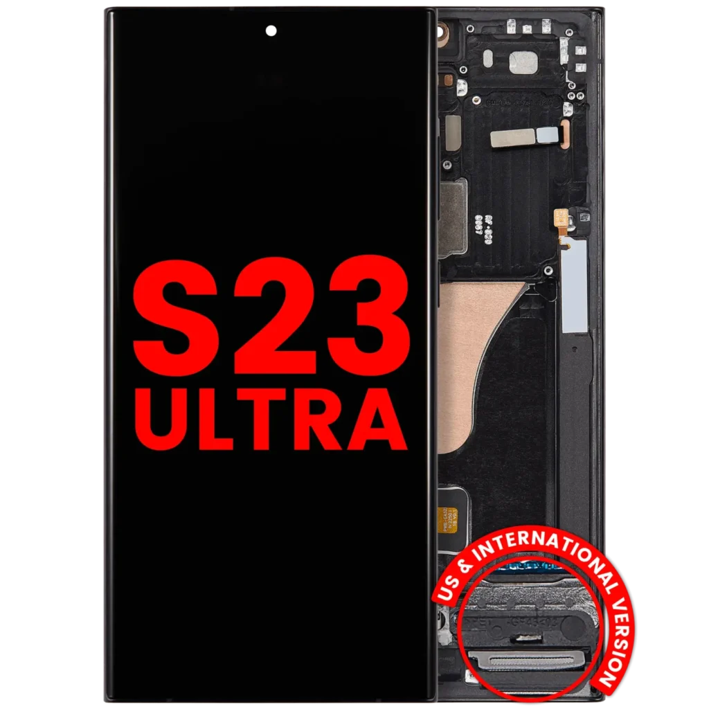 OLED Assembly With Frame For Samsung Galaxy S23 Ultra (US & International) (Aftermarket Plus) (Graphite)