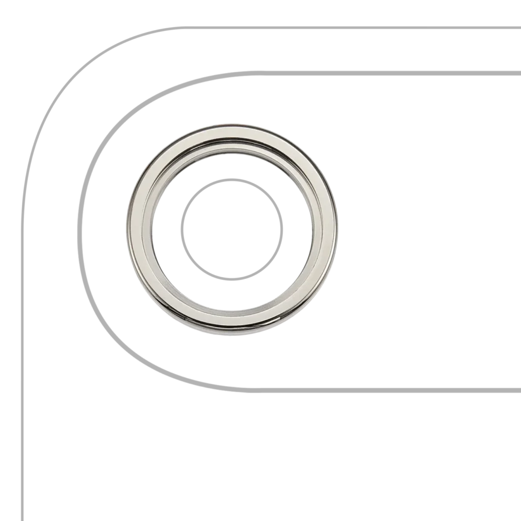 Back Camera Lens With Bracket & Bezel For iPhone Air (3 Piece Set) (Premium) (Light Gold)