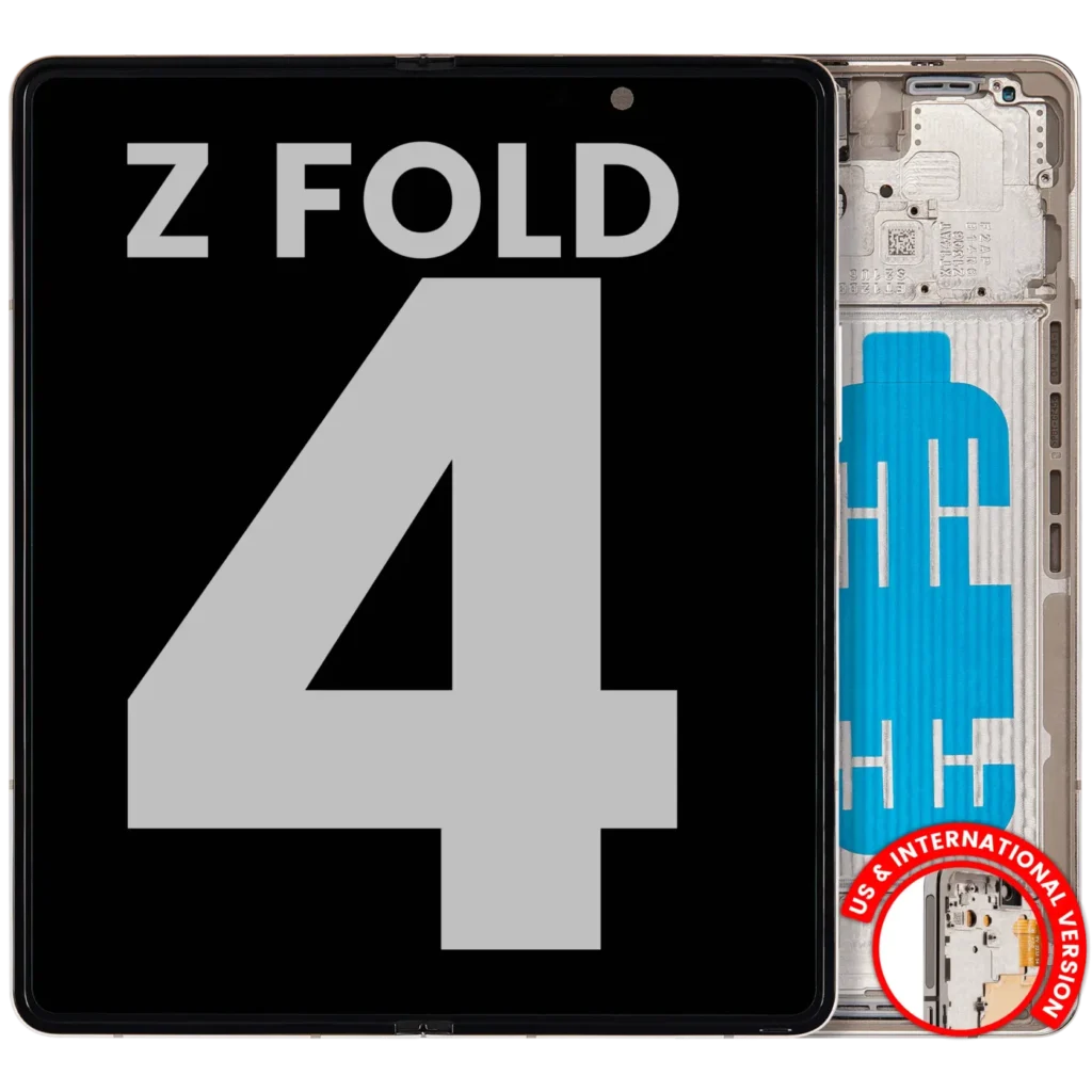 Inner OLED Assembly With Frame For Samsung Galaxy Z Fold 4 5G (US & International) (Used OEM Pull: Grade A) (Beige)