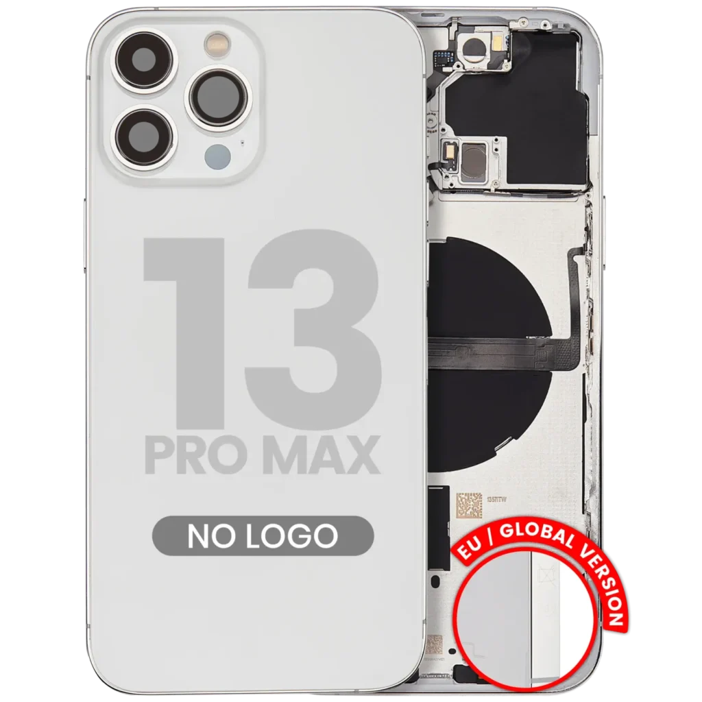 Back Housing W/ Small Parts For iPhone 13 Pro Max (EU / Global Version) (Aftermarket Plus) (Silver)