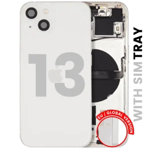 Back Housing W/ Small Parts For iPhone 13 (EU / Global Version) (Used OEM Pull: Grade A) (Starlight)