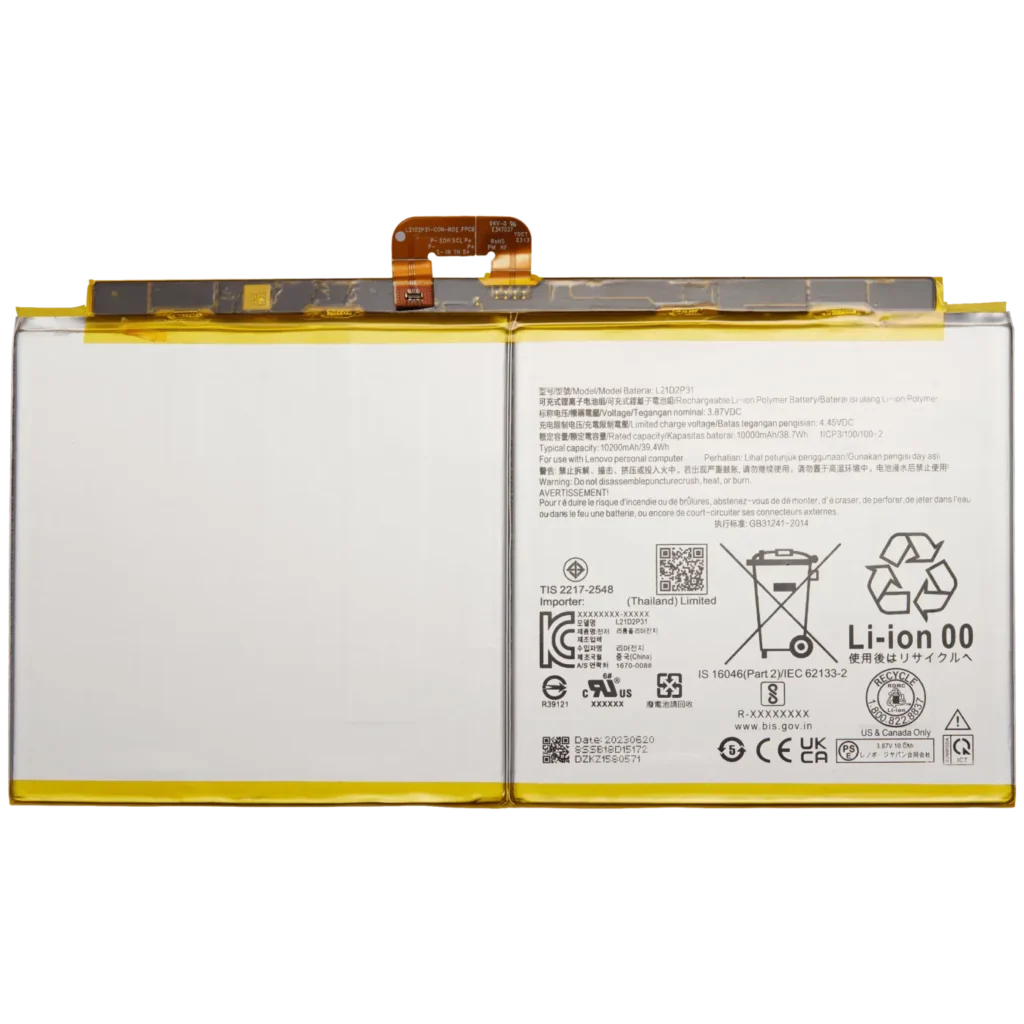 Replacement Battery For Lenovo Tab P12 (TB370) (L21D2P31)