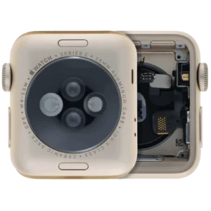 Housing Assembly Compatible For Watch Series 2 (38MM) (Used OEM Pull: Grade A) (Cellular Version) (Aluminum / Gold)