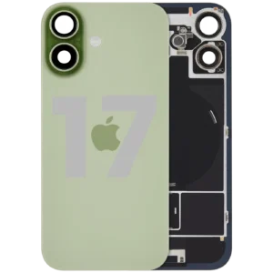 Back Glass w/ MagSafe Magnet & NFC & Flashlight Flex For iPhone 17 (Used OEM Pull: Grade C) (Sage )
