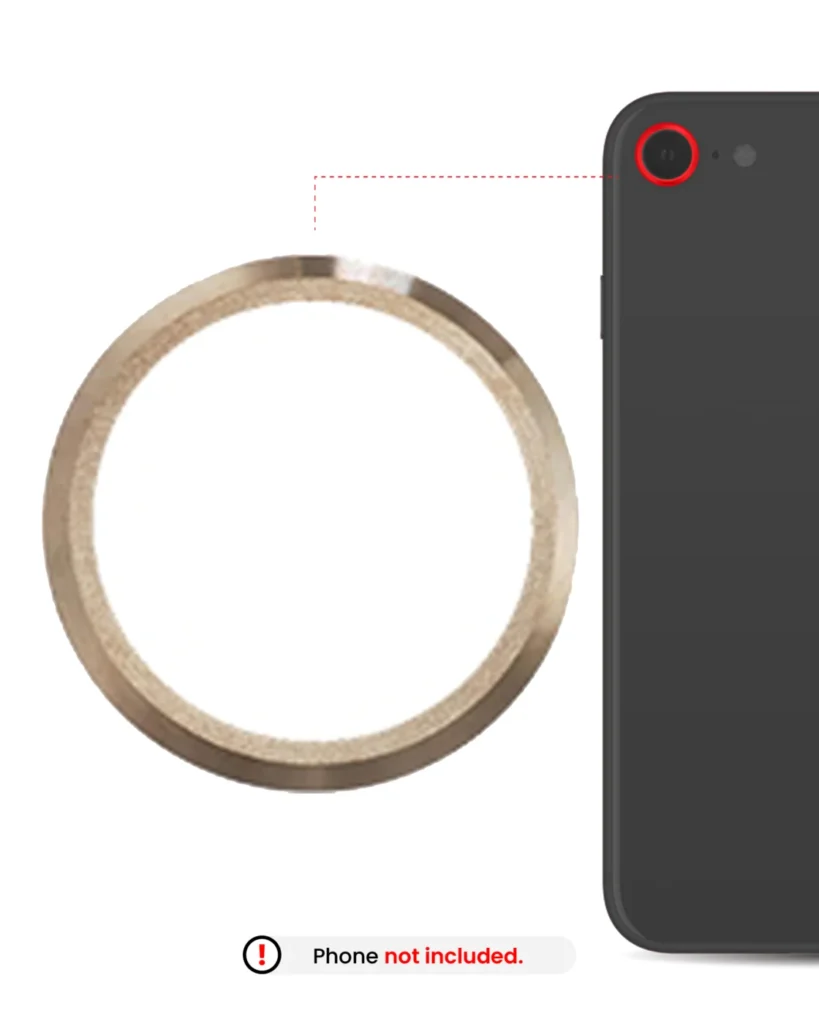 Back Camera Bezel Ring Only For iPhone 8 (Gold) (10 Pack)