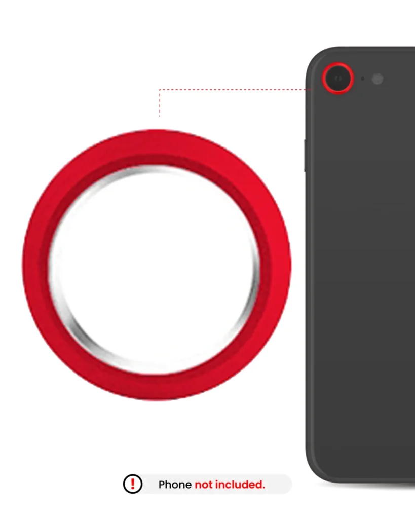 Back Camera Bezel Ring Only For iPhone 8 (Red) (10 Pack)