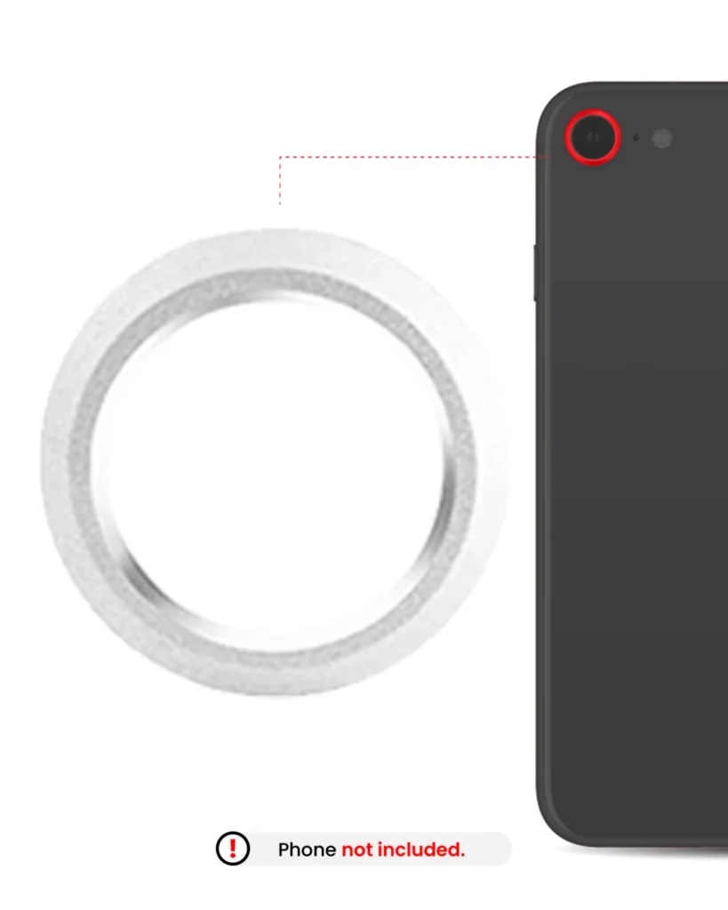 Back Camera Bezel Ring Only For iPhone 8 (Silver) (10 Pack)