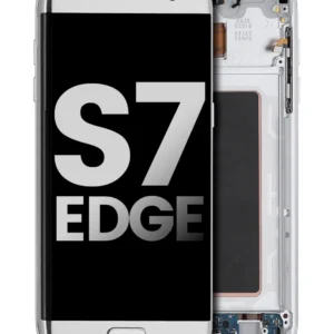 OLED Assembly With Frame For Samsung Galaxy S7 Edge (All US Models) (Used OEM Pull: Grade B/C) (Silver)