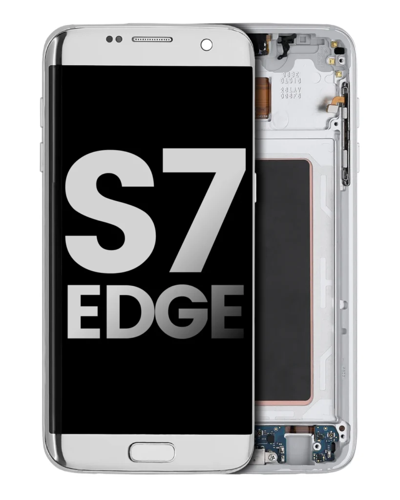 OLED Assembly With Frame For Samsung Galaxy S7 Edge (All US Models) (Used OEM Pull: Grade B/C) (Silver)