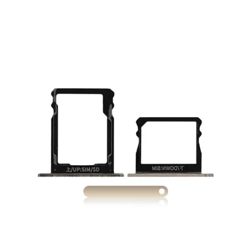 Sim Card + SD Card Tray For Huawei P8 (Prestige Gold)