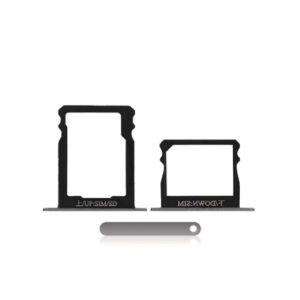 Sim Card + SD Card Tray For Huawei P8 (Titanium Gray)