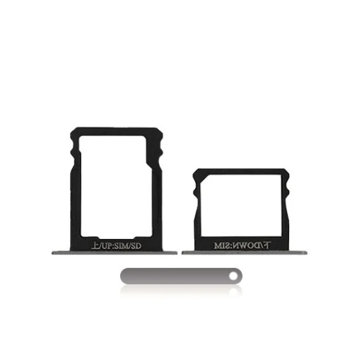 Sim Card + SD Card Tray For Huawei P8 (Titanium Gray)
