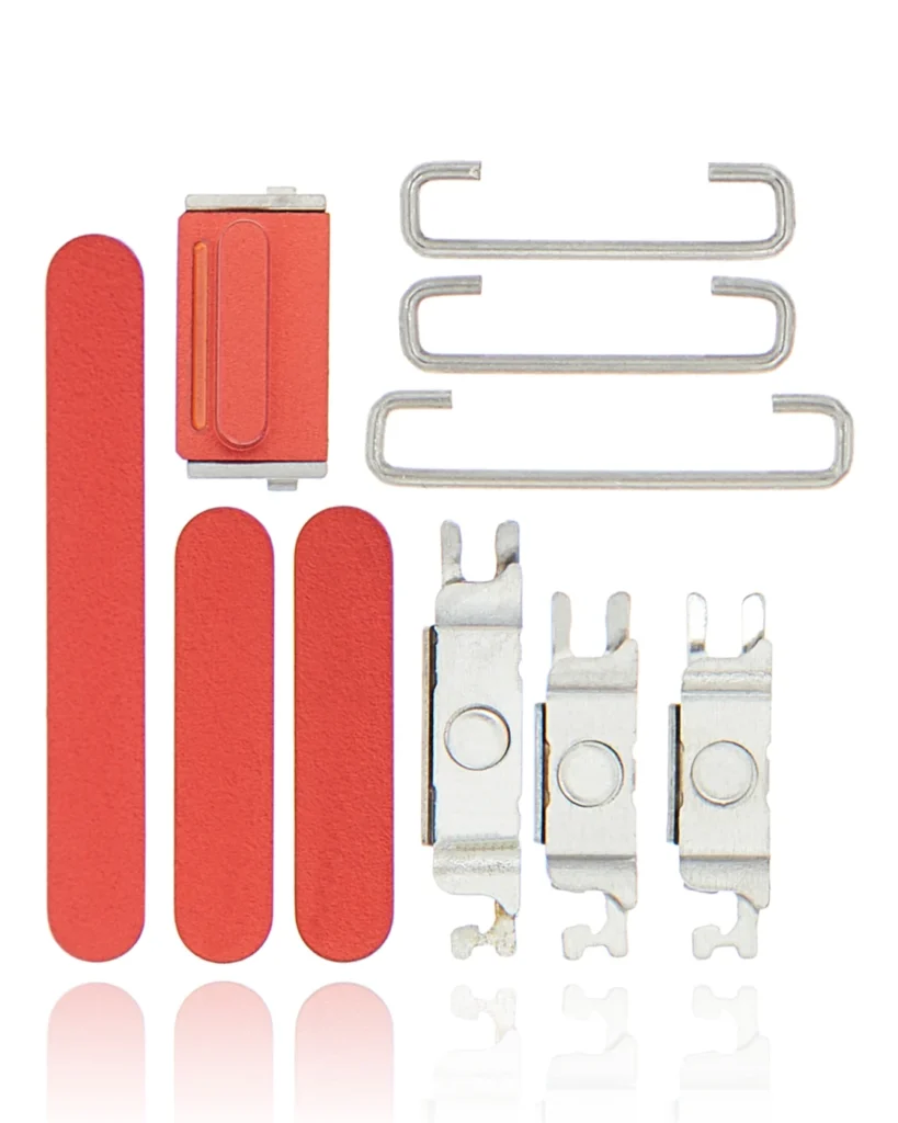 Hard Buttons (Power / Volume / Mute Switch) For iPhone 12 (Red)