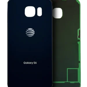 Back Cover Glass For Samsung Galaxy S6 ( AT&T Logo) (Used OEM Pull: Grade A) (Black Sapphire)