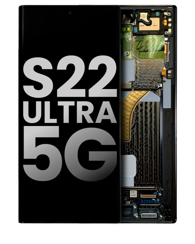OLED Assembly With Frame For Samsung Galaxy S22 Ultra 5G (Used OEM Pull: Grade A) (Phantom Black)