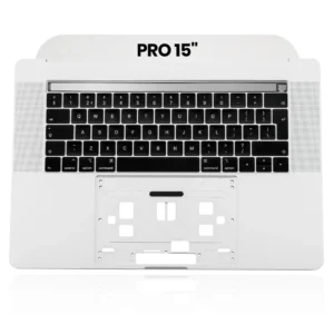 Top Case with Keyboard (ISO UK) For MacBook Pro 15" A1990 (2018-2019) (OEM New) (Silver)