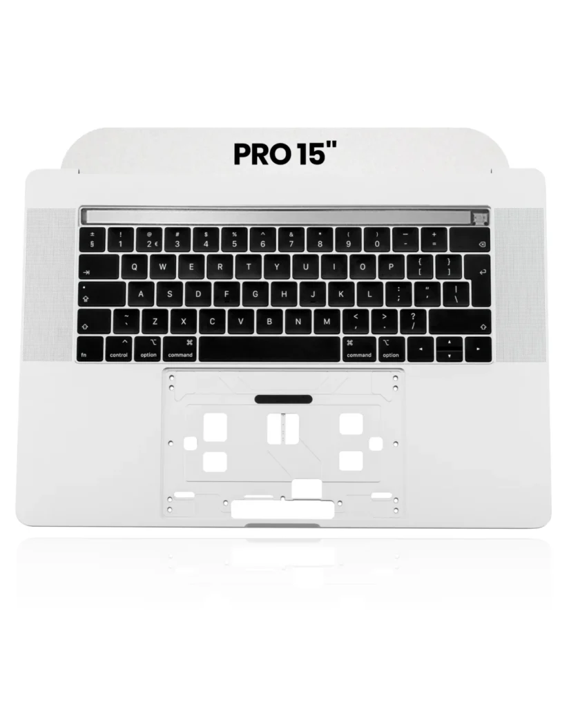 Top Case with Keyboard (ISO UK) For MacBook Pro 15" A1990 (2018-2019) (OEM New) (Silver)