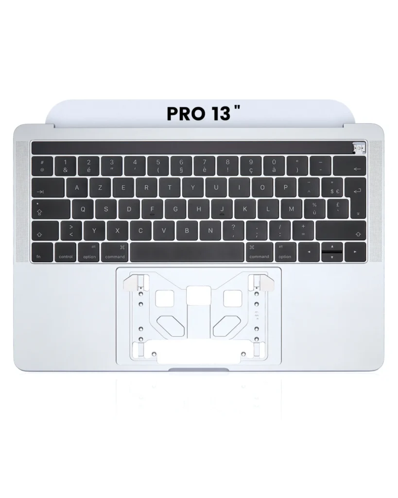 Top Case with Keyboard (ISO French) For MacBook Pro 13" A1706 (2016-2017) (Silver)