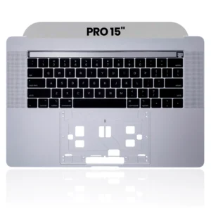 Top Case with Keyboard (ANSI US) For MacBook Pro 15" A1990 (2018-2019) (Used OEM Pull: Grade A) (Silver)