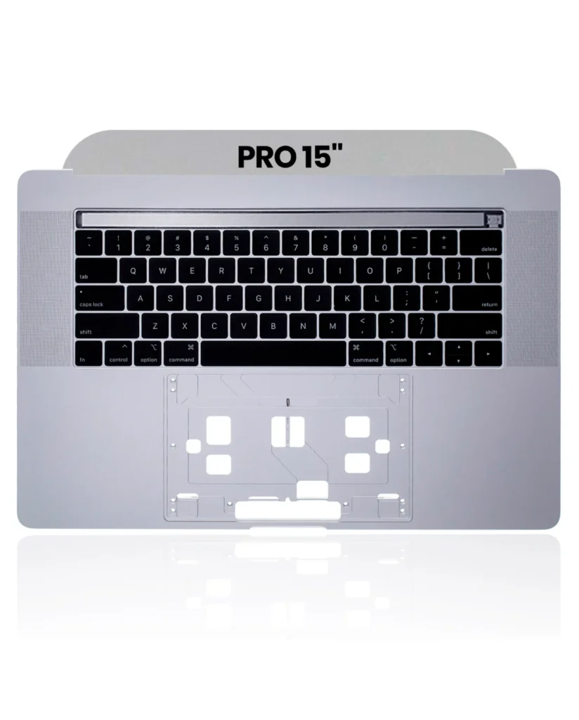 Top Case with Keyboard (ANSI US) For MacBook Pro 15" A1990 (2018-2019) (Used OEM Pull: Grade A) (Silver)