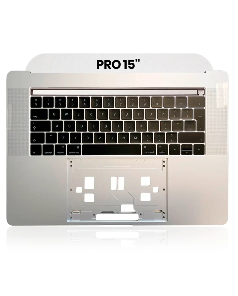 Top Case with Keyboard (ISO UK) For MacBook Pro 15" A1707 (2016-2017) (Used OEM Pull: Grade A) (Silver)
