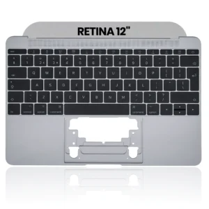 Top Case with Keyboard (ISO UK) and Microphone For MacBook 12" A1534 (2016-2017) (OEM New) (Space Gray)