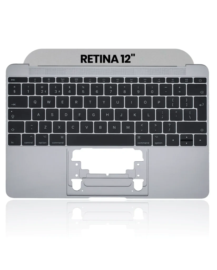 Top Case with Keyboard (ISO UK) and Microphone For MacBook 12" A1534 (2016-2017) (OEM New) (Space Gray)