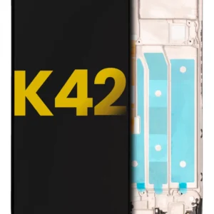 LCD Assembly With Frame For LG K42 (Refurbished) (Black)