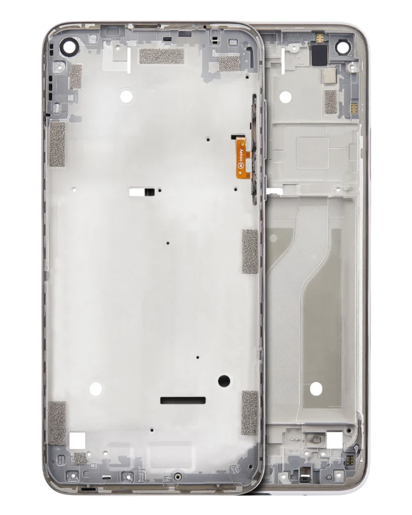 Mid-Frame Housing (With Hard Button) For Motorola Moto G Fast (XT2045-3 / 2020) (Pearl White)