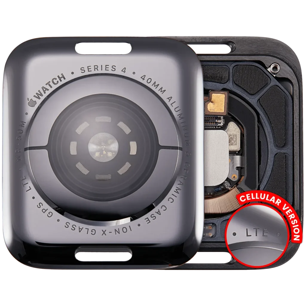 Back Cover Assembly For Watch Series 4 (40MM) (Cellular Version) (Aluminum / Space Black)