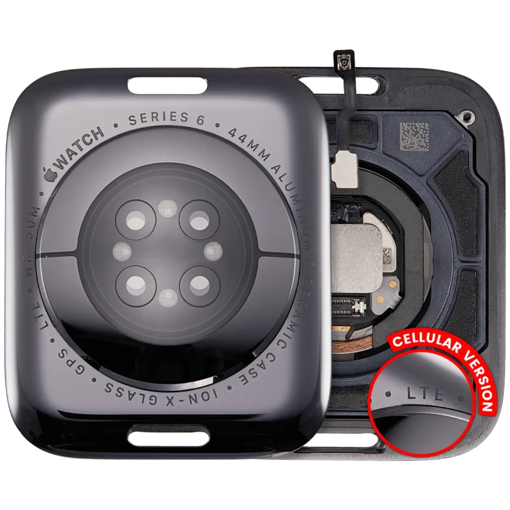 Back Cover Assembly For Watch Series 6 (44MM) (Cellular Version) (Aluminum / Space Black)