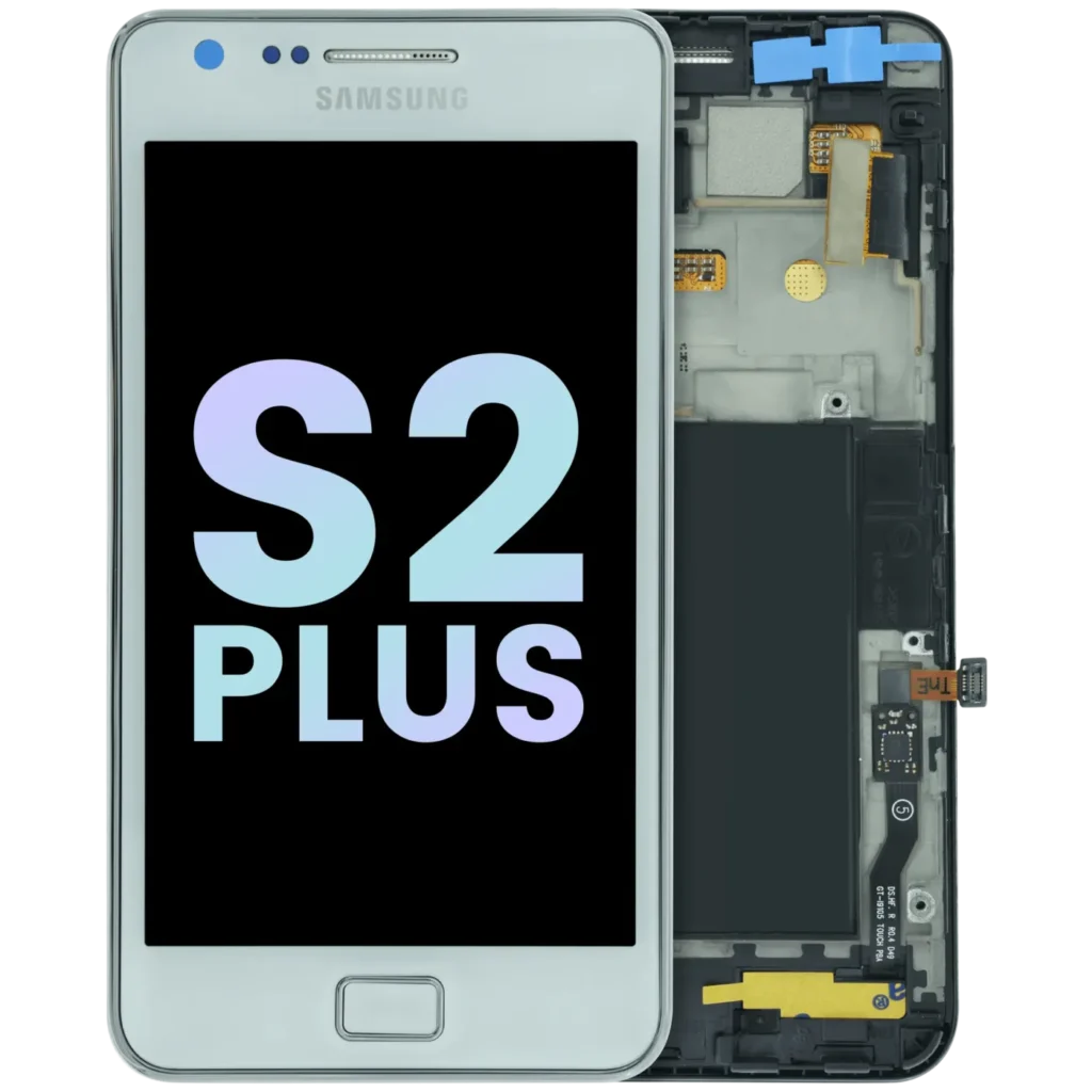 LCD Assembly With Frame For Samsung Galaxy S2 Plus (Service Pack) (White)