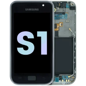 LCD Assembly With Frame For Samsung Galaxy S1 (Service Pack) (White)