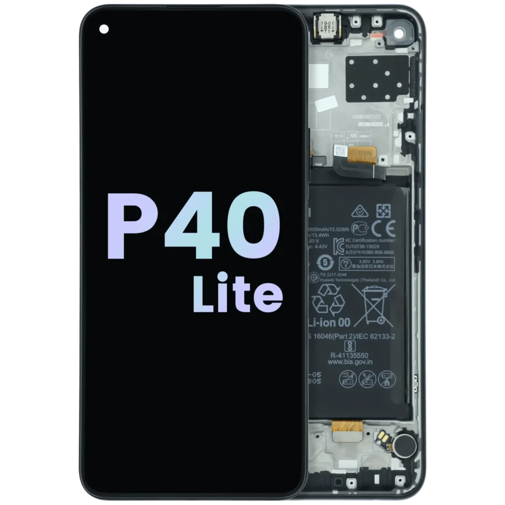 OLED Assembly With Frame For Huawei P40 Lite 5G (Huawei Genuine) (Black)