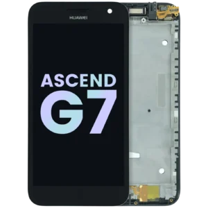 LCD Assembly With Frame For Huawei Ascend G7 (Huawei Genuine) (Black)