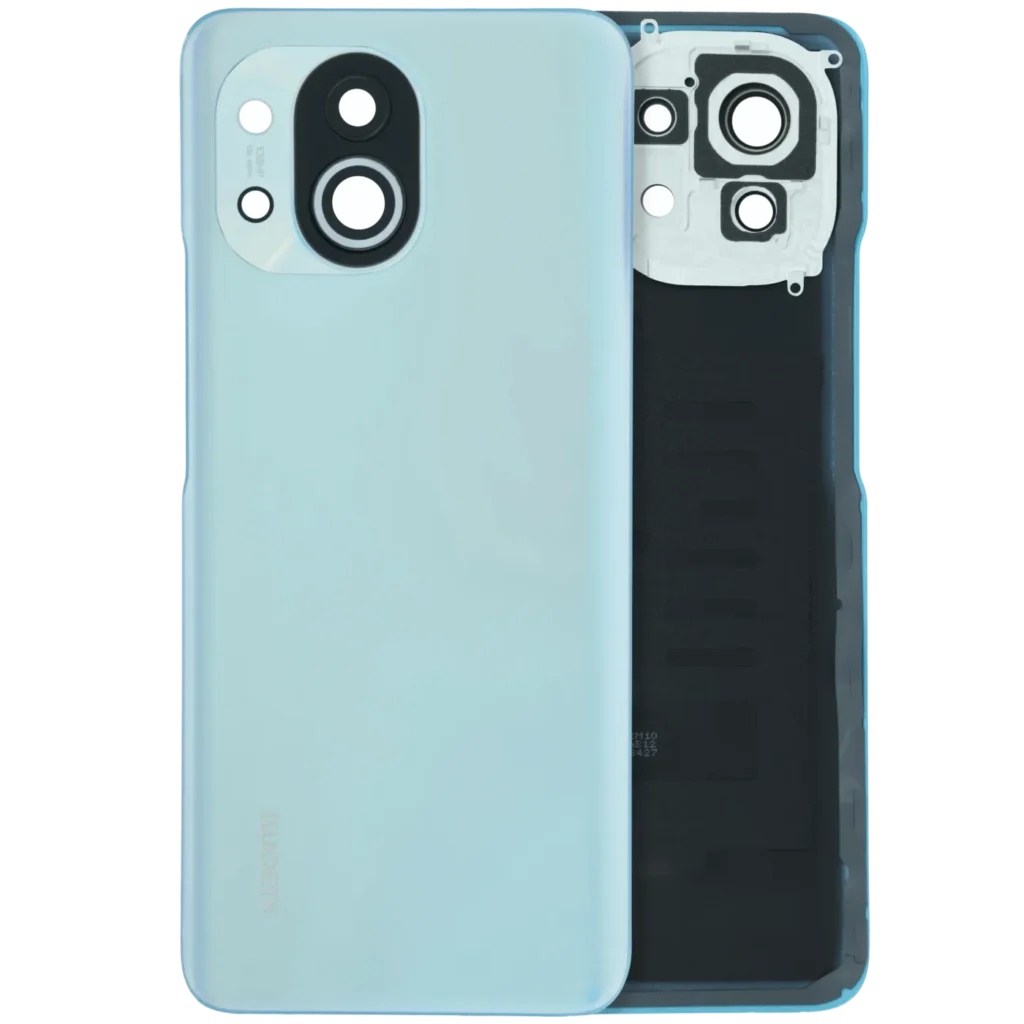 Back Cover Glass Without Camera Lens For Xiaomi 11 Lite 5G NE (Genuine) (Blue)