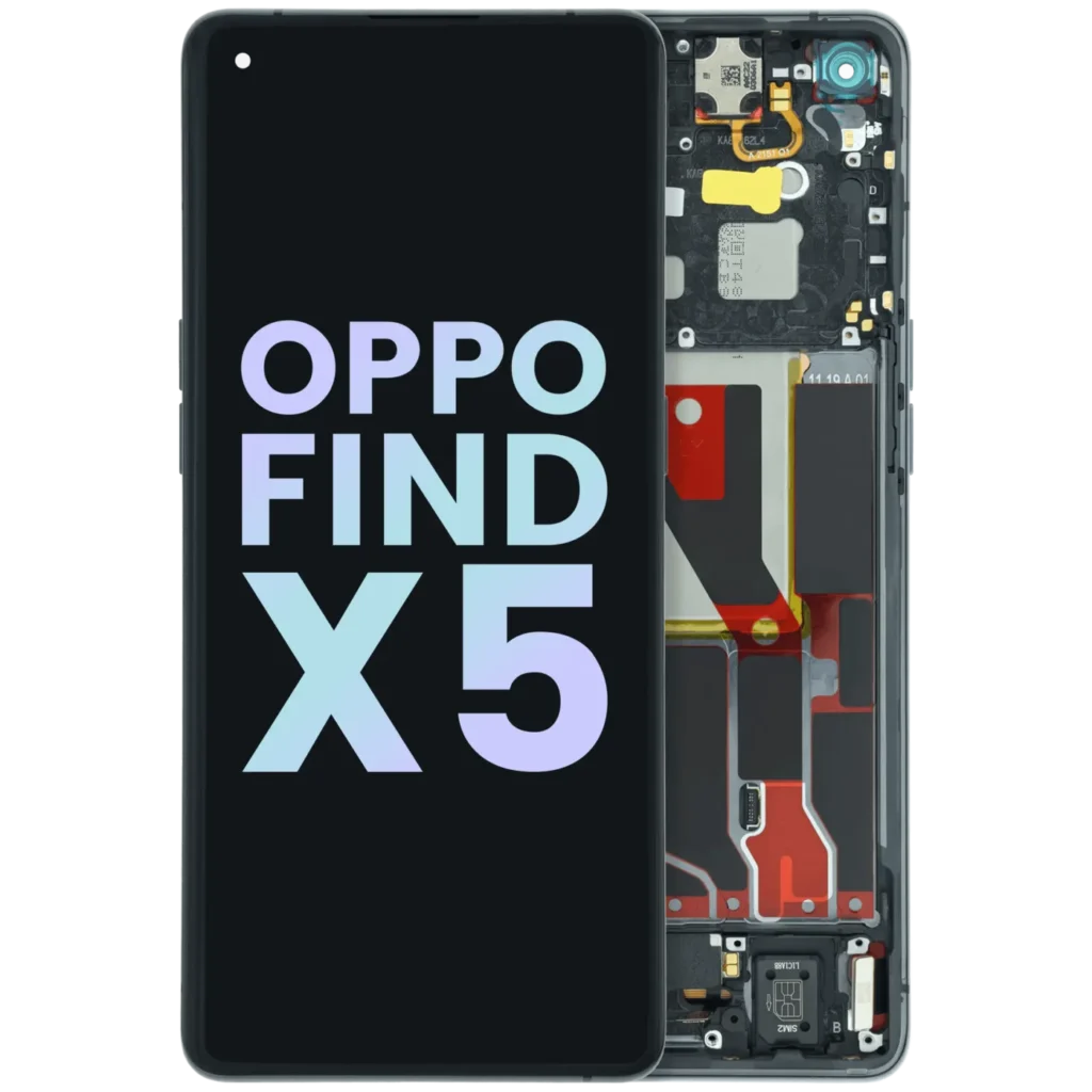 OLED Assembly With Frame For OPPO Find X5 CPH2307 (Genuine) (Black)