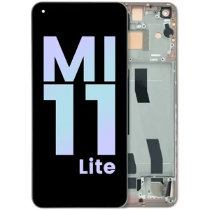 OLED Assembly With Frame For Xiaomi Mi 11 Lite (Genuine) (Pink)