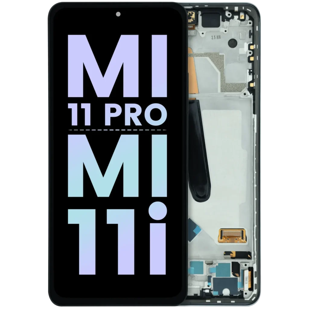 OLED Assembly With Frame For Xiaomi Mi 11 Pro / Mi 11i (Genuine) (Black)