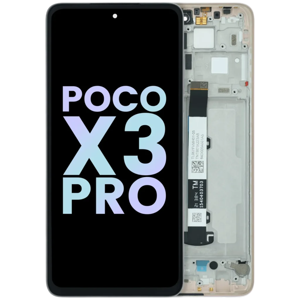 LCD Assembly With Frame For Xiaomi Poco X3 Pro (Genuine) (Gold)
