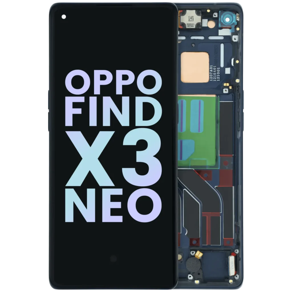 OLED Assembly With Frame For OPPO Find X3 Neo (Genuine) (Black)