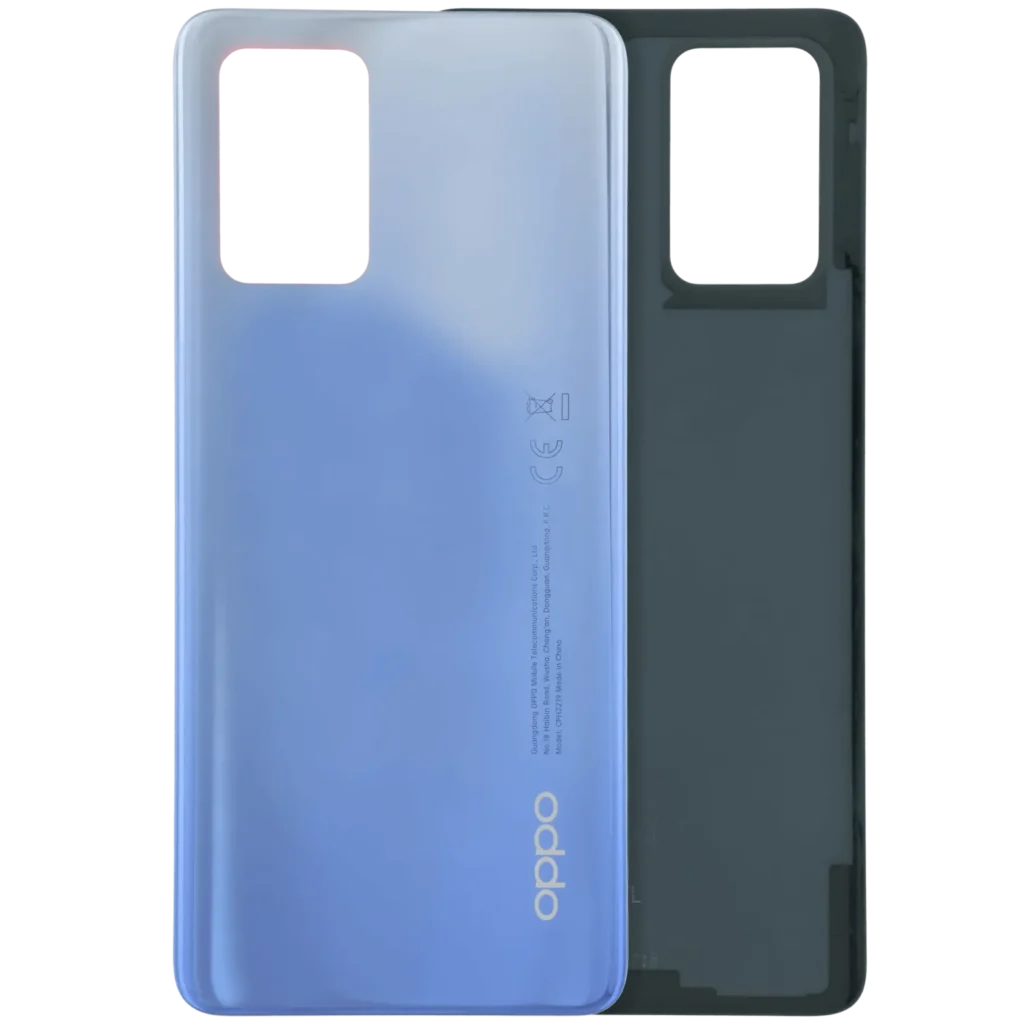 Back Cover Glass Without Camera Lens For OPPO A74 4G (Genuine) (Blue)